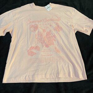 Cotton On Boxy Graphic Tee Summer Serenade Peach Pink M NWT